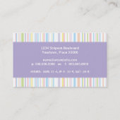 Baby Icon Trio Stripes Lila Visitekaartje (Achterkant)