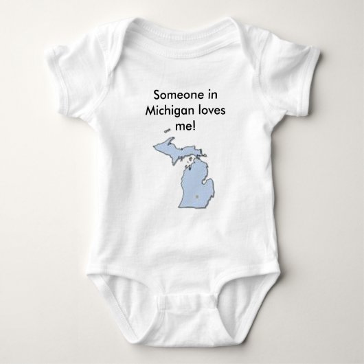 Baby, iemand in Michigan houdt van me! Romper (Voorkant)