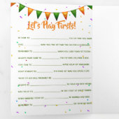 Baby Ierse eerste verjaardagsfeestjes Drieluik Uitnodiging (Binnenzijde eerst)