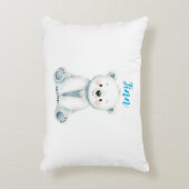 Baby IJsbeer Nursery Kussen | Aangepaste Naam (Voorkant(Verticaal))