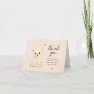 Baby IJsbeer Welkomstkaart voor Babyborrel Bedankkaart