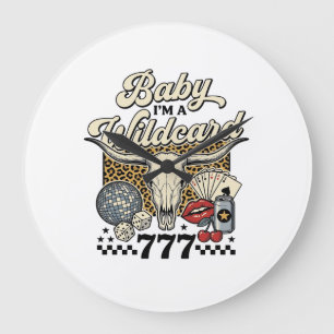 Baby Ik ben een Joker Vintage Western Casino Shirt Grote Klok