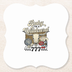 Baby Ik ben een Joker Vintage Western Casino Shirt Kartonnen Onderzetters