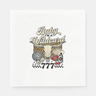 Baby Ik ben een Joker Vintage Western Casino Shirt Servet