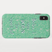 Baby, ik ben geboren in de spleet - groene glitter Case-Mate iPhone case (Achterkant (horizontaal))