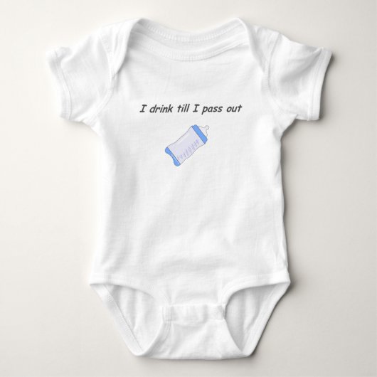 Baby - Ik Drink tot ik uitga Romper (Voorkant)