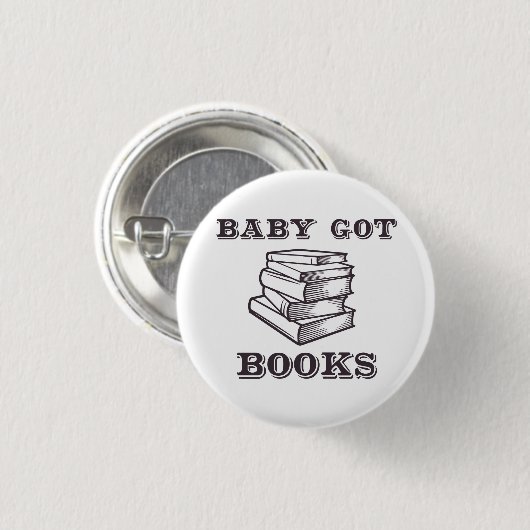 Baby Ik heb boeken Ronde Button 3,2 Cm (Voorkant /achterkant)
