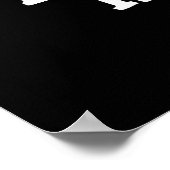 Baby Ik hou niet van schimmels Koe Pun Dark BG Poster (Hoek)