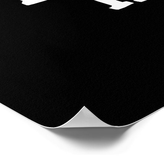 Baby Ik hou niet van schimmels Koe Pun Dark BG Poster (Hoek)