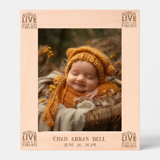 Baby Ik woon nog bij mijn ouders Gegraveerde Lijstjes