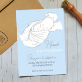 Baby Illustratie Doopuitnodiging Kaart