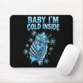 Baby I'm Cold Inside Iced Coffee Heart Skeleton Ch Muismat (Met muis)