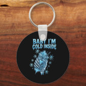Baby I'm Cold Inside Iced Coffee Heart Skeleton Ch Sleutelhanger (Voorkant)