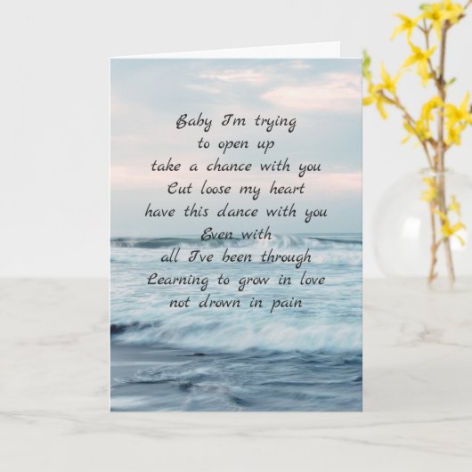 Baby I'm Trying Greeting Card Kaart (Gele Bloem)