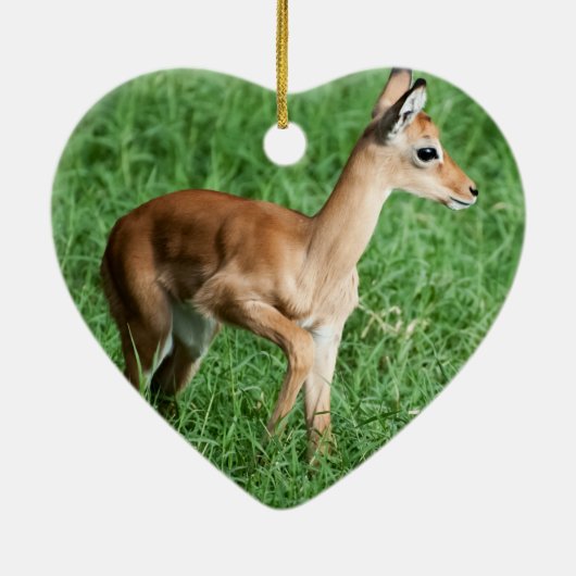 Baby impala keramisch ornament (Achterkant)