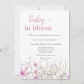 Baby in a bloom wildflower baby shower uitnodiging (Voorkant)