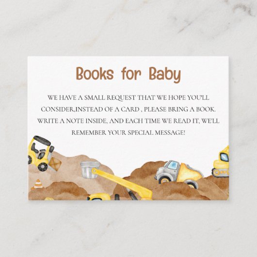 baby in aanbouw baby shower Boek Informatiekaartje (Voorkant)