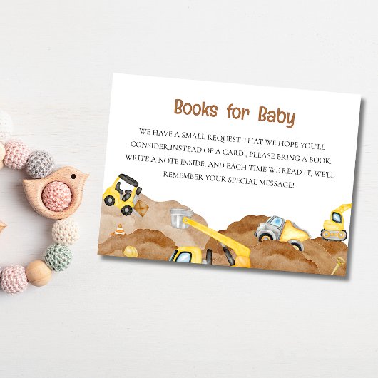 baby in aanbouw baby shower Boek Informatiekaartje