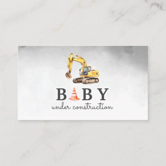 Baby In aanbouw Baby showers luier Raffle Informatiekaartje (Achterkant)