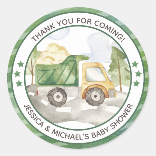 Baby in aanbouw ronde sticker (Voorkant)