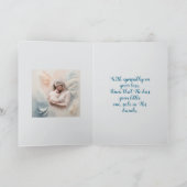 BABY IN ANGEL ARMS SYMPATHIEKAART BEDANKKAART (Binnen)