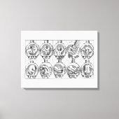 Baby in baarmoeder  vroedvrouw anatomie illustrati canvas afdruk (Voorkant)