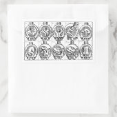 Baby in baarmoeder vroedvrouw anatomie illustrati rechthoekige sticker (Tas)