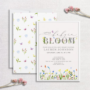 Baby in Baby shower I van Bloom Wildflower Girl Kaart