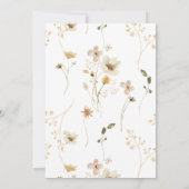 Baby in Baby shower van de bloem-tuin van de wilde Kaart (Achterkant)