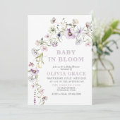 Baby in Baby shower van de bloem-tuin van de wilde Kaart (Staand voorkant)