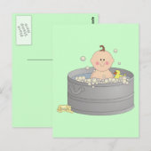 Baby in bad briefkaart (Voorkant / Achterkant)