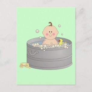 Baby in bad briefkaart