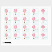 Baby in Balloon Baby shower Vierkante Sticker (Vel)