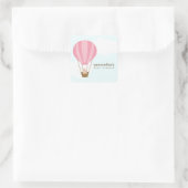 Baby in Balloon Baby shower Vierkante Sticker (Tas)