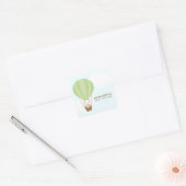 Baby in Balloon Baby shower Vierkante Sticker (Envelop)