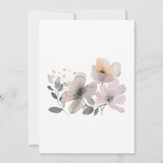 BABY IN BLOEI AS ROZE PASTEL PAARSE BLOES BLOEM KAART (Achterkant)