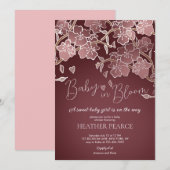 Baby in bloei aziatische kersenbloesem douche kaart (Voorkant / Achterkant)