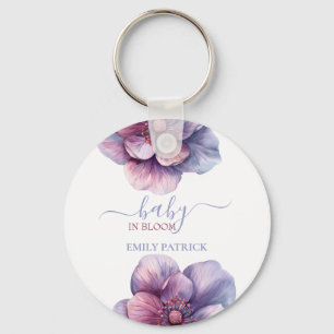 Baby in bloei baby shower bloemen sleutelhanger