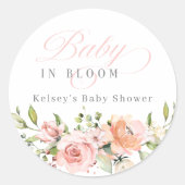 Baby in bloei Baby shower gunst Stickers (Voorkant)