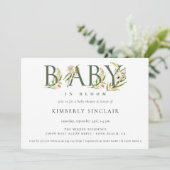 Baby in bloei Baby shower Kaart (Staand voorkant)