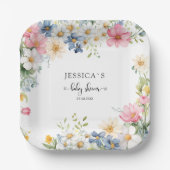 BABY IN BLOEI! Baby Shower Papieren Bordje (Voorkant)