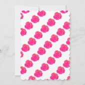 Baby in bloei Baby shower roze bloemige Rozen op m Kaart (Achterkant)