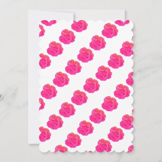 Baby in bloei Baby shower roze bloemige Rozen op m Kaart (Achterkant)