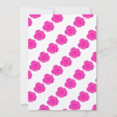 Baby in bloei Baby shower roze bloemige Rozen zilv Kaart (Achterkant)