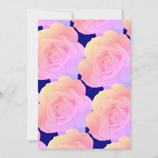 Baby in bloei Baby shower roze rose bloemblauw Kaart (Achterkant)