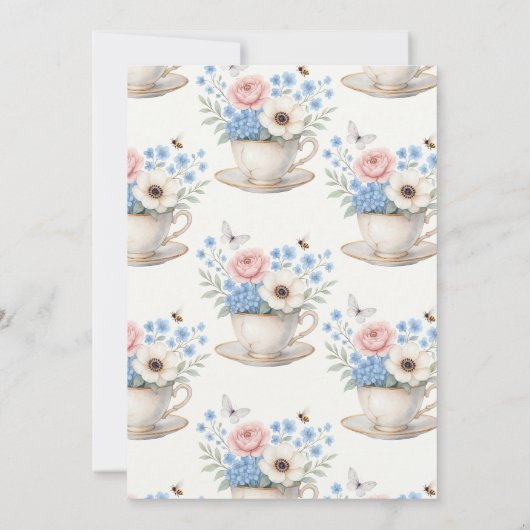 Baby in bloei  Baby shower uitnodiging (Achterkant)