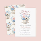 Baby in bloei  Baby shower uitnodiging