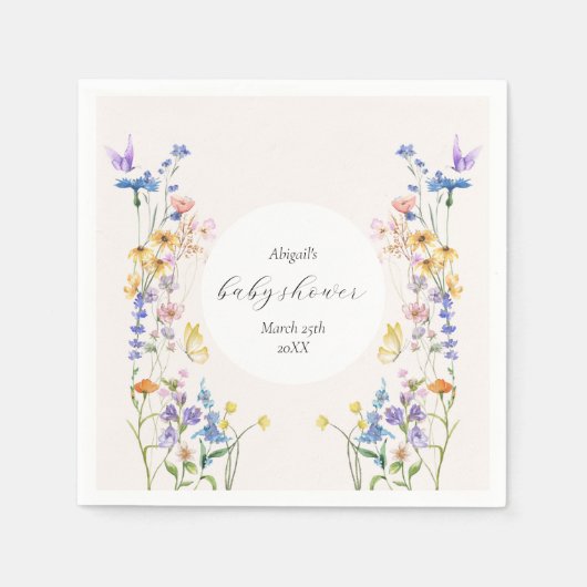 Baby in bloei baby showers servetten (Voorkant)