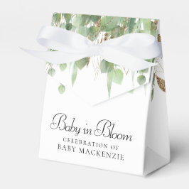 Baby in bloei | Ballon- en Eucalyptus-Baby shower Bedankdoosjes