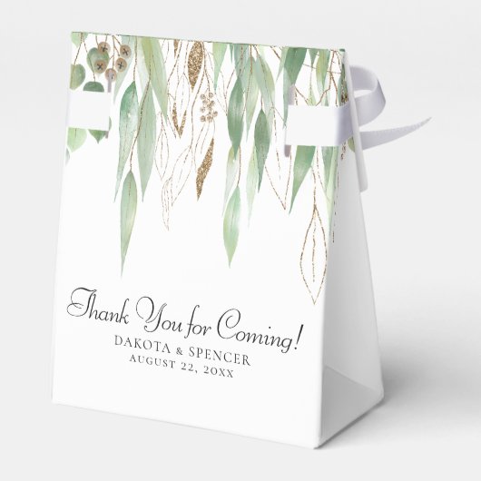 Baby in bloei | Ballon- en Eucalyptus-Baby shower Bedankdoosjes (Achterkant)